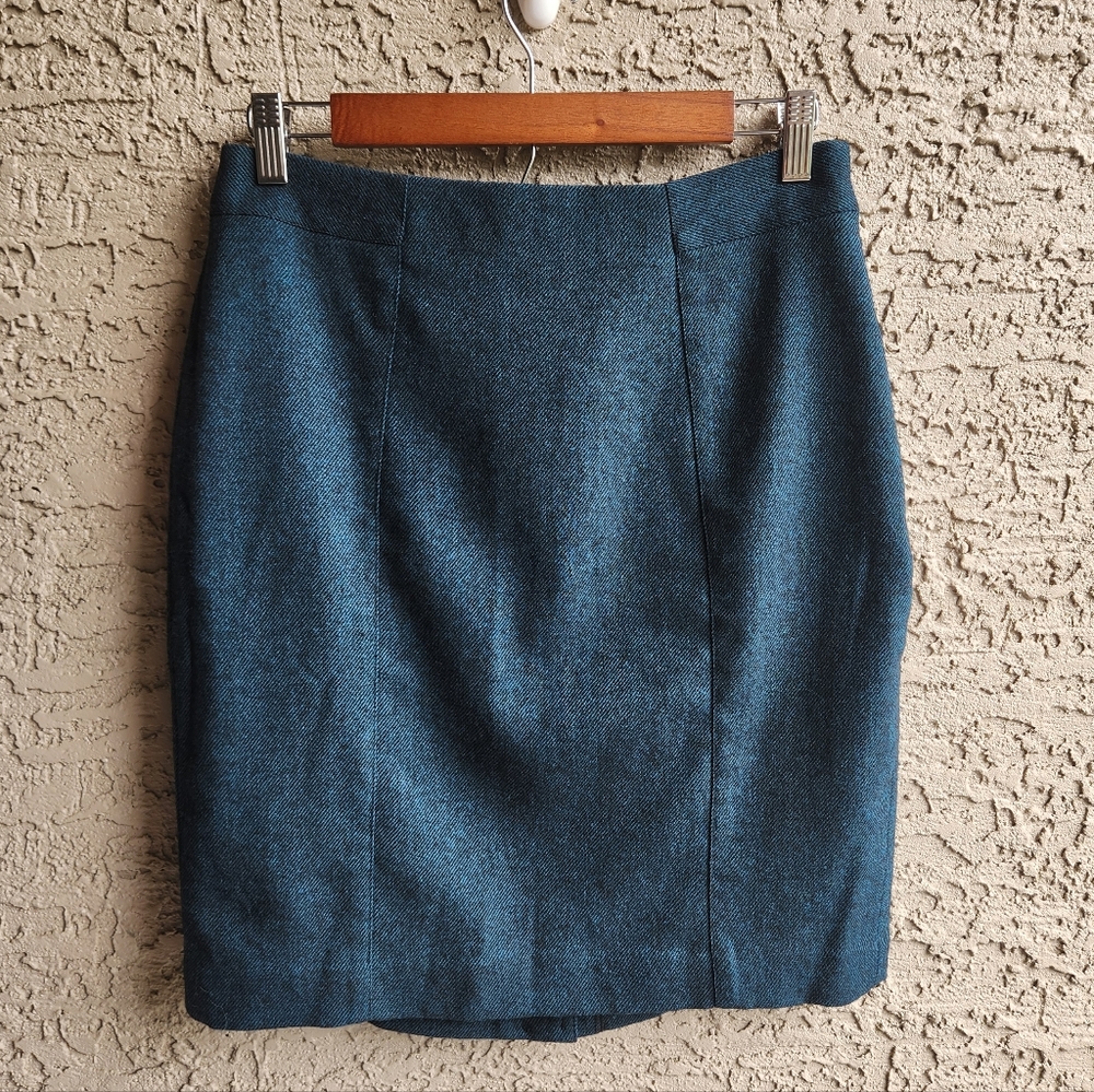 Banana Republic Factory Pencil Skirt Teal Black Size 8 NWT Lined